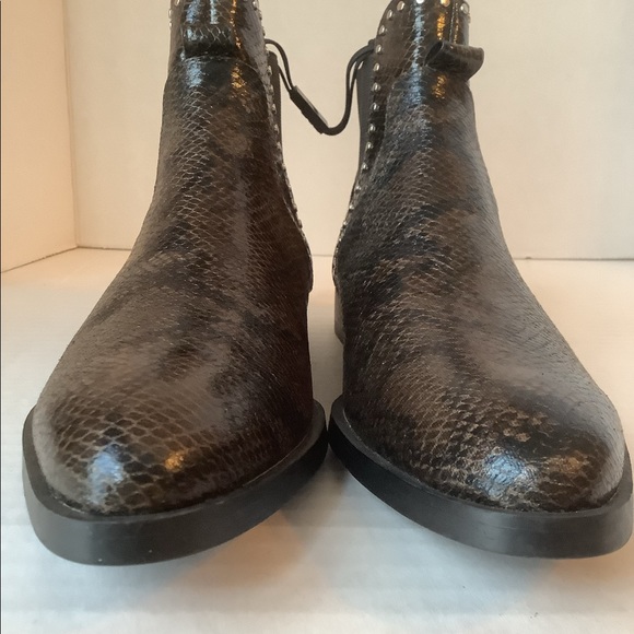 Zara Chelsea Ankle Boot Snakeskin Size 7.5 NEW - Picture 4 of 14